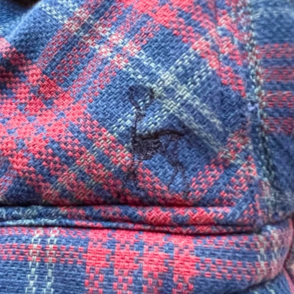 Kane & Unke Plaid Quilted Corduroy Vest Size Medium Navy Blue Burgundy Red - Picture 5 of 11